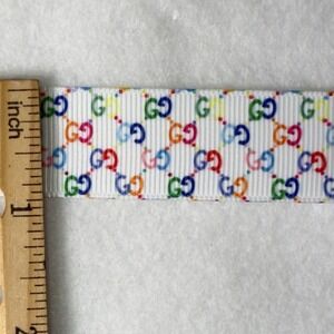 G.G.  Ribbon Multicolor Luxury Ribbon 1" Wide 3 Yards Long